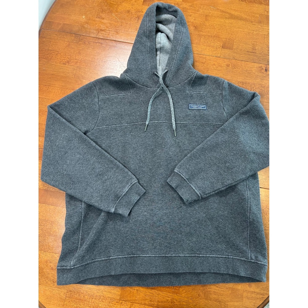 Vineyard Vines Hoodie Mens XL Gray Martha's Vineyard Pullover Fleece Sweatshirt